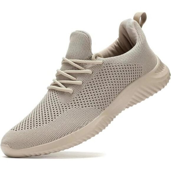 Mens Slip On Walking Shoes Lightweight Mesh Sneakers Non Slip Running Gym - Picture 1 of 8
